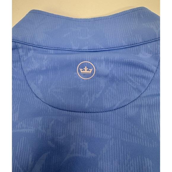 NWT Peter Millar Bonnet Blue Perth Shadow Stripe Floral Quarter-Zip SMALL $145 - Picture 7 of 11